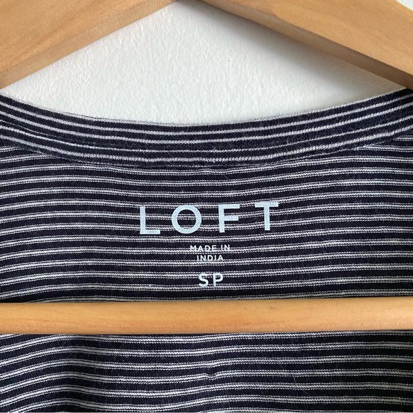 LOFT Striped Embroidered Long Sleeve Top - Picture 8 of 8